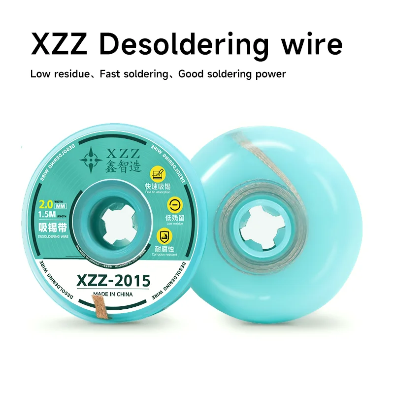 XZZ-2015/3015 10Pcs Solder Wick, Desoldering Braid Wire, Remover, 2.0/3.0mm, PCB Board, Clean Repair Tool