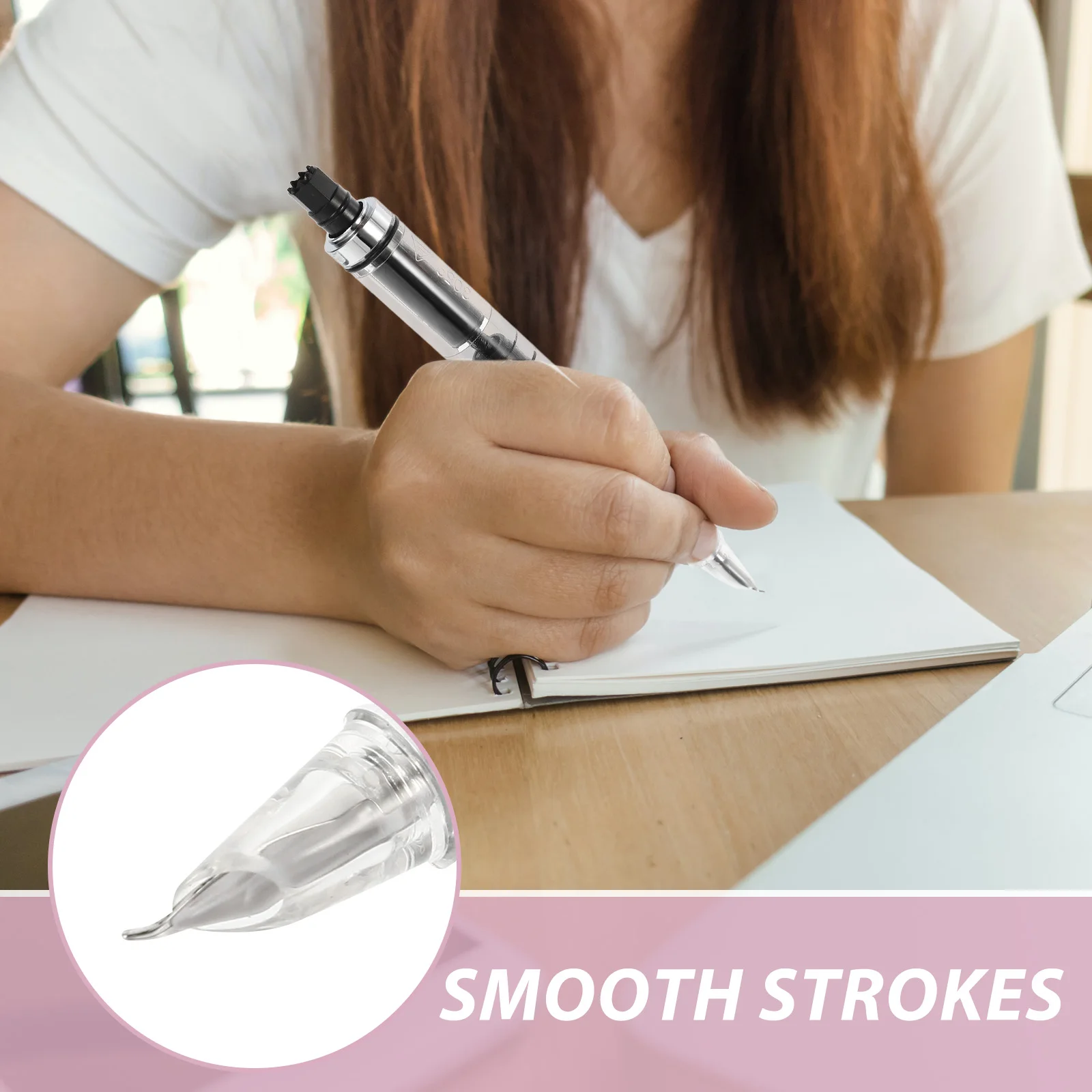 

2 шт., прозрачные перьевые ручки с изогнутым кончиком, 1 0 мм, многоразовые чернила для рисования для каллиграфии, офиса, портативные, гладкие