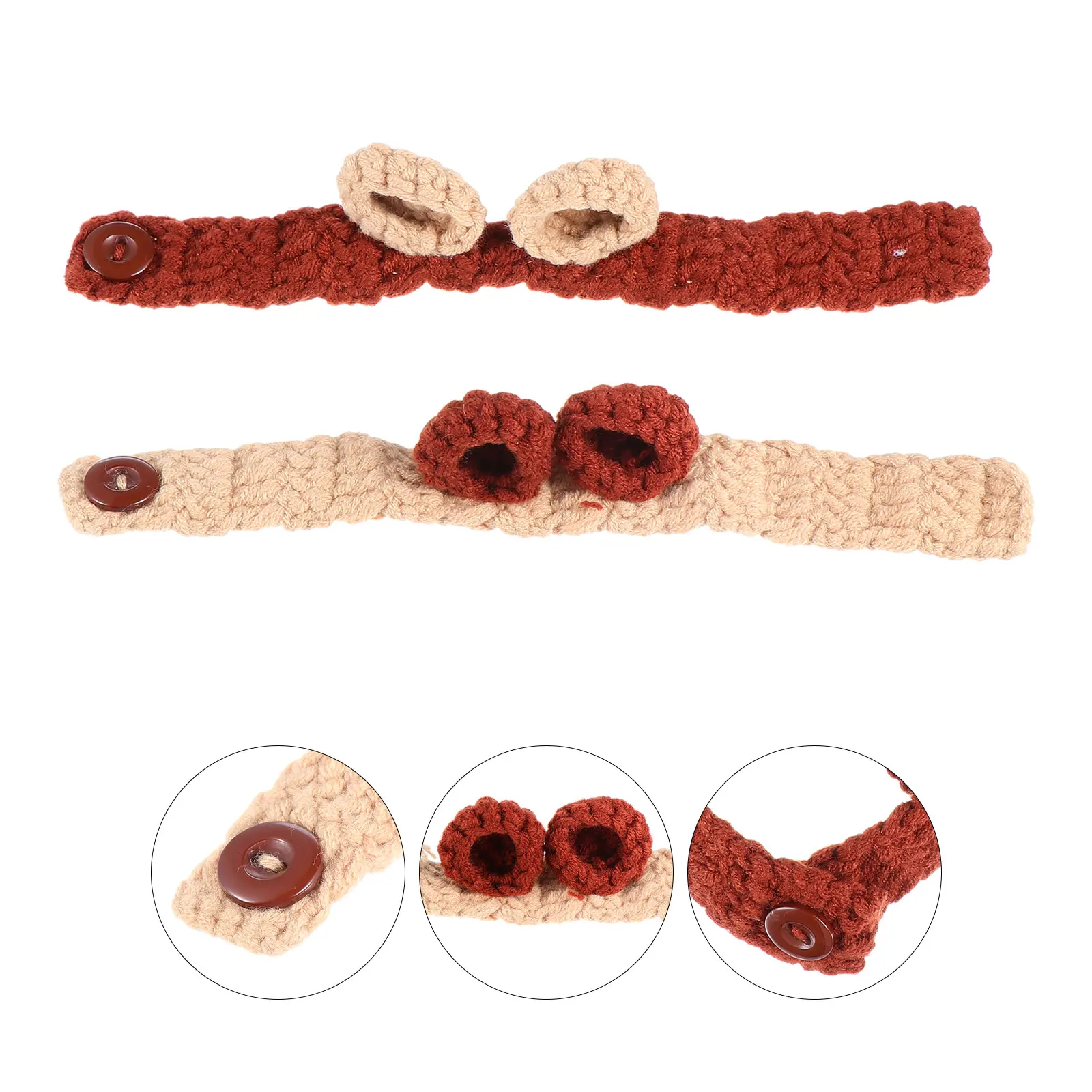 

2 Pcs Yarn Bracelet Lovely Children Toy Gifts Adorable Kids Bracelets Rabbit Knitting Wool