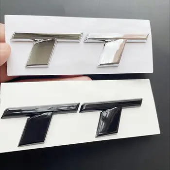 適用於Audi TT RS MK1 8N 8J MK3 8S MK2 TT 的 3D ABS 鍍鉻黑色 TT 標誌字母汽車後備箱標誌貼紙 8 最佳銷售 奧迪TT標誌 - №2