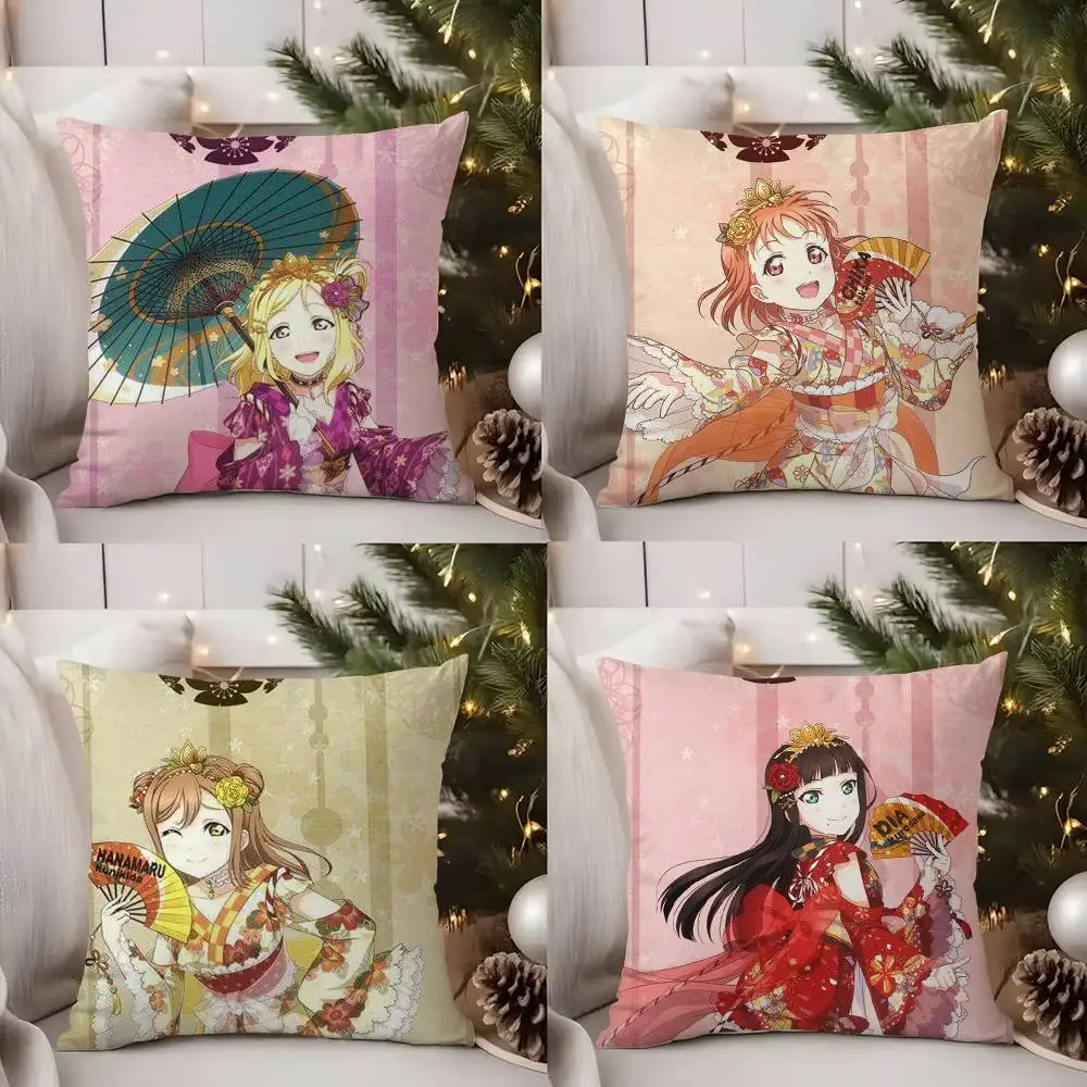 

Cuye N-Nico YazawaS Pillow Case Office Sofa Dorm Chair Back Short Plush Double-sided Printing Home Cushion Cover