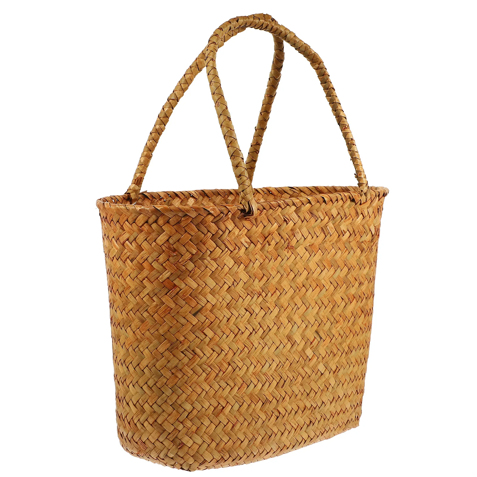 

Woven Picnic Basket with Handles Large Handmade Straw Basket for Outdoor Camping Picnic Kids Party Food Storage Functional