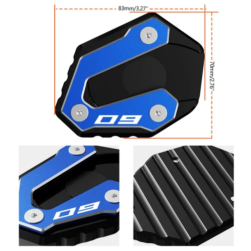 Imagen 2 del producto Para YAMAHA MT07 MT 07 FZ07 2014-2024 MT09 FZ09 MT-09 SP 2021-2024 Accesorios Pata de cabra de motocicleta Extensión de caballete lateral