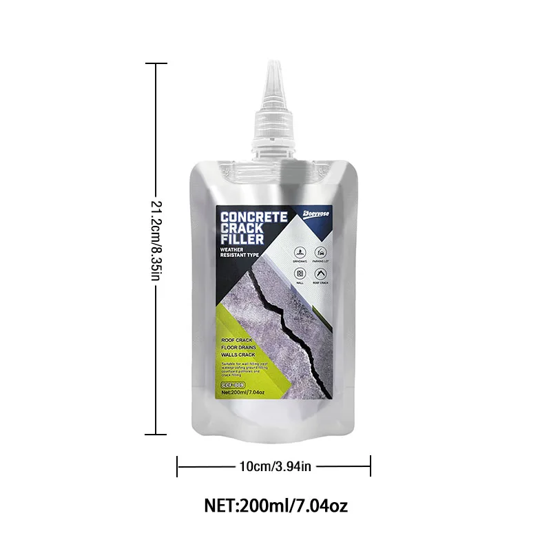 Concrete Gap Repair Sealant 200ml Waterproof Self‑Leveling Crack Filler