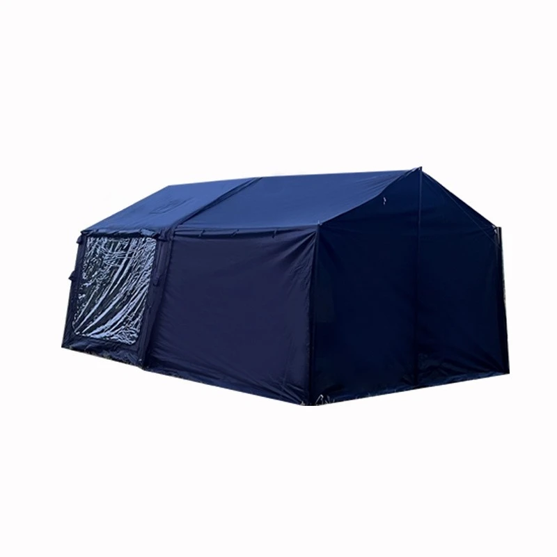 8 m2 inflatable tent vinyl 420D plaid cloth outdoor camping with canopy sunshade and sunscreen portable free installation