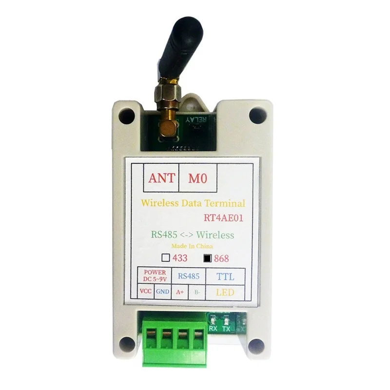 AAAEL-RT4AE01 868M Wireless Transceiver Serial Data Long-Distance Transmission Module For PLC Relay Meter Reading Sensor