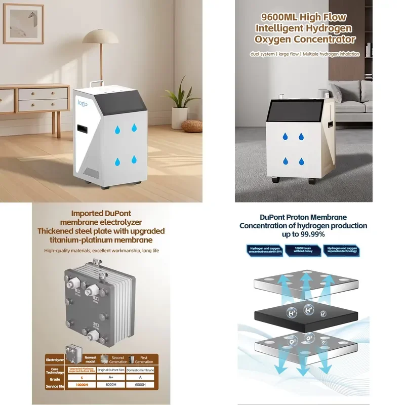 High Flow 4200ml Water Generator with PEM Technology for Household Use Stainless Steel Electric Production