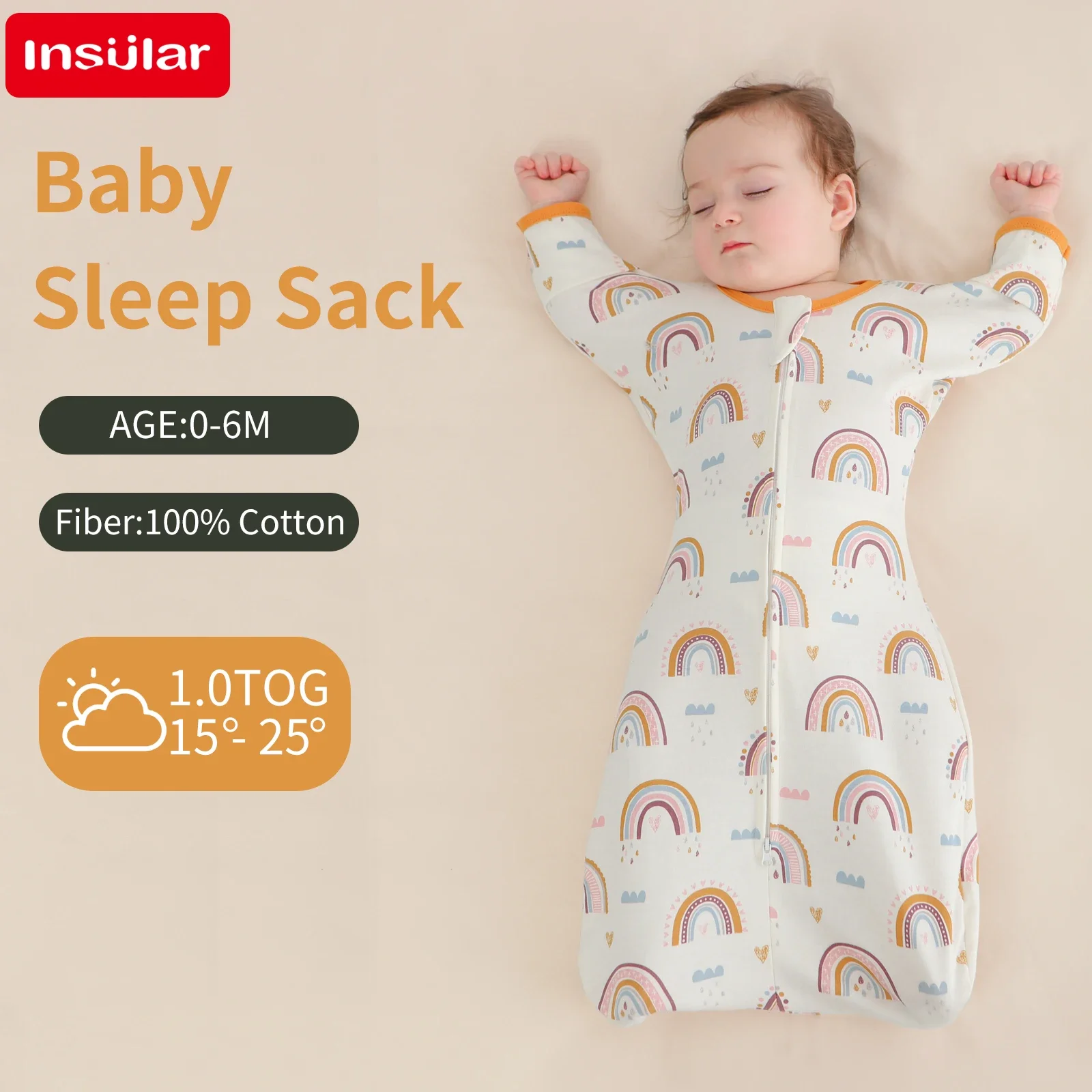 Sleeveless Vest Baby Sleeping Bag Cotton Thin Breathable Pajamas Anti-Kicking Cocoon for Newborn Envelope Sleep Sack Bedding