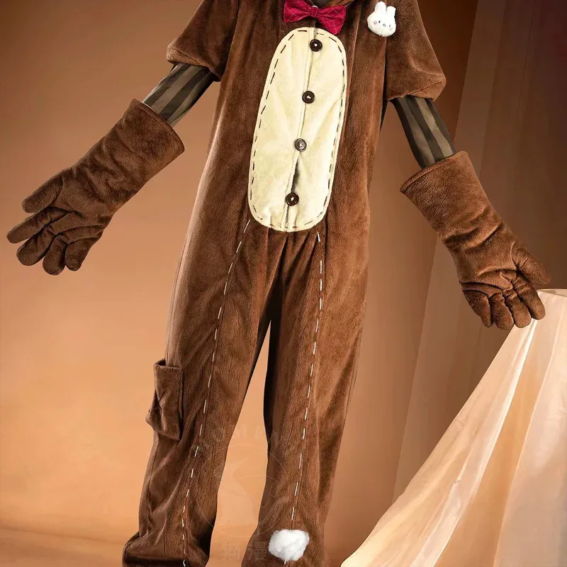 COWOWO الهوية الخامس Naib Subedar الدب البني تأثيري حلي كوس لعبة أنيمي زي حفلة الهالوين لعب دور الملابس الملابس