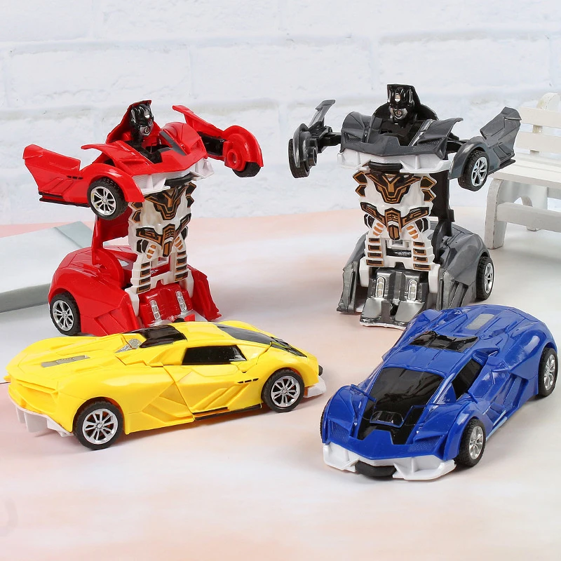 Transformation Toy Robot One Step Deformation Sports Car Action Figure Model Plastic Vehicles Toys Gift for Boys