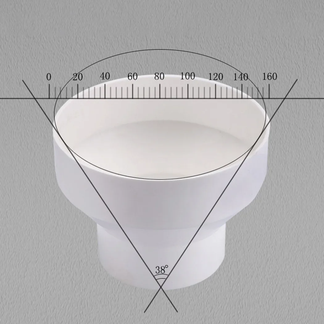 Переходник-переходник для соединений, вентиляция труб для всех типов трубного переходника, белый переходник для вентиляции труб из АБС-пластика 125–110