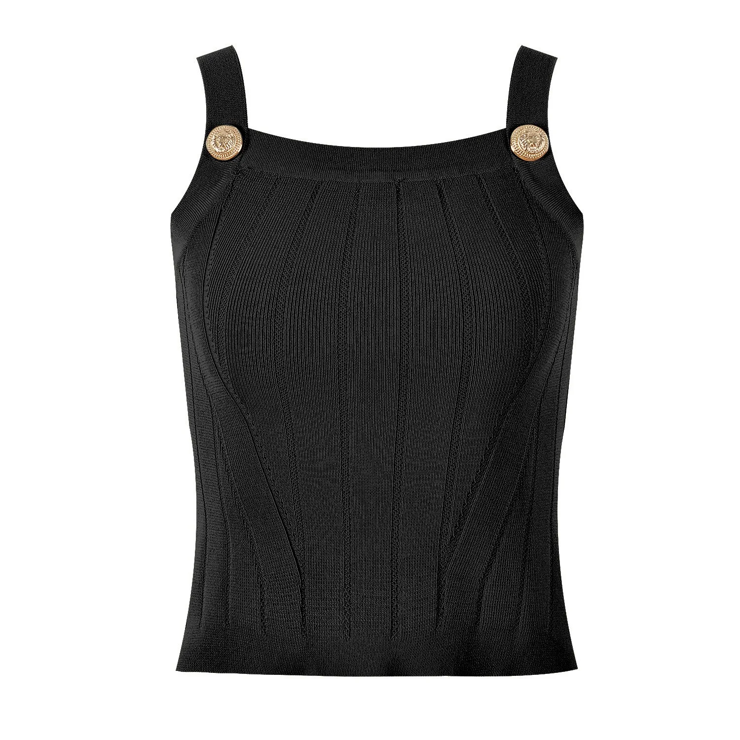 La più nuova estate Sexy vendita calda Sphagetti cinghie donne Street lavorato a maglia Slim top tinta unita Short Lady Camis