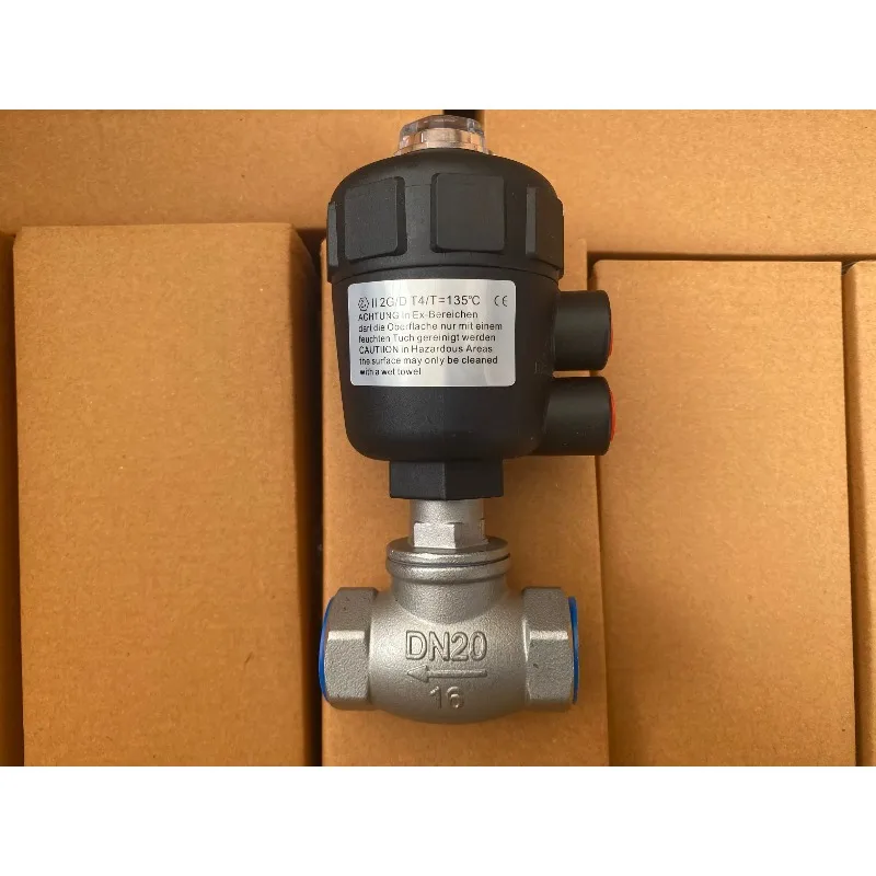 

Пневматический водяной клапан с пластиковой головкой типа А, из нержавеющей стали 304, угловой седельный клапан Т-образного типа, пневматический запорный клапан.