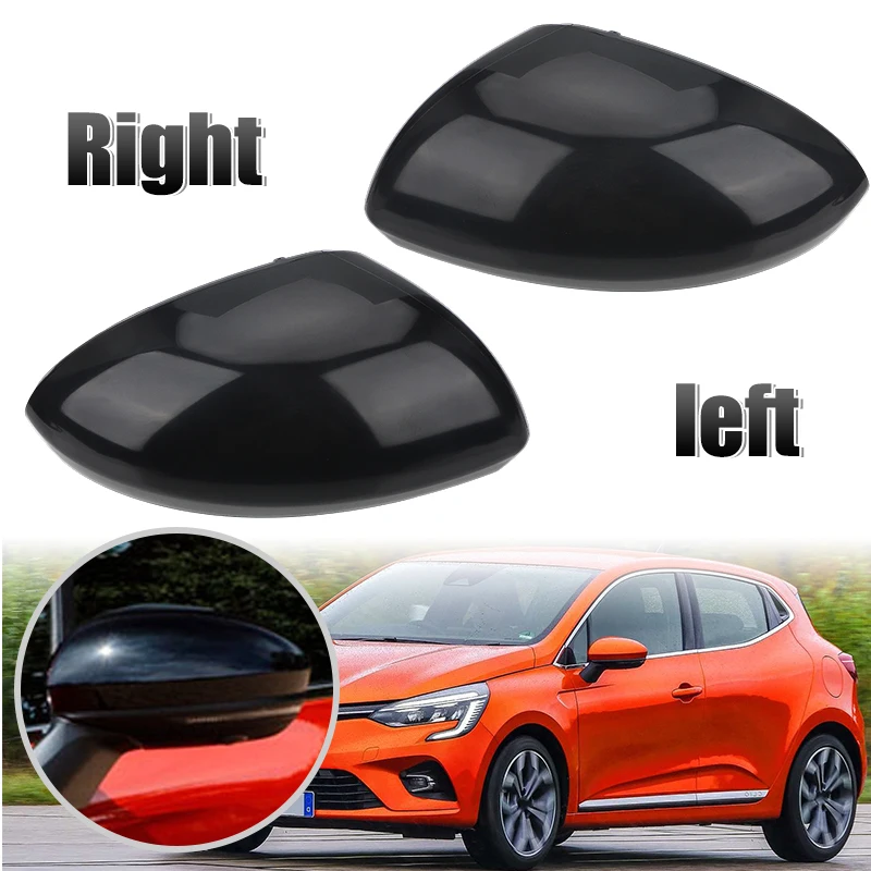 

Door Wing Rear View Mirror Cover For Renault Clio MK5 2019 2020 2021 2022 2023 2024 2025 Black /White Side Mirror Cover Cap