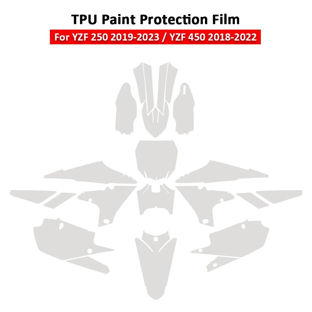 Moto Paint Protection Film PPF For BMW YZF250 YZF450 Anti-scratch Body Protective YZF 250/450 TPU Fairing Protection Sticker Kit