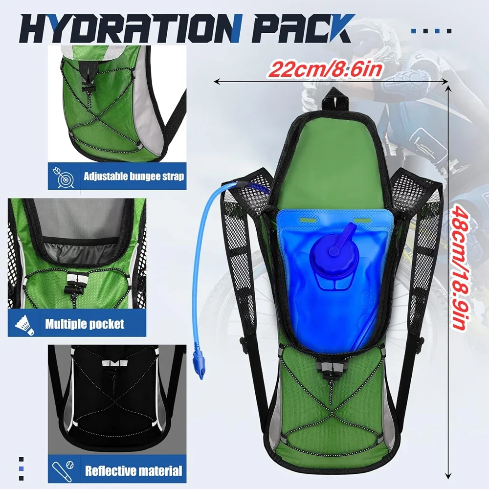 Paquete de hidratación para piezas, Mochila de agua con aislamiento ligero, bolsa de vejiga para ciclismo, bicicleta, senderismo y escalada, 1 unidad