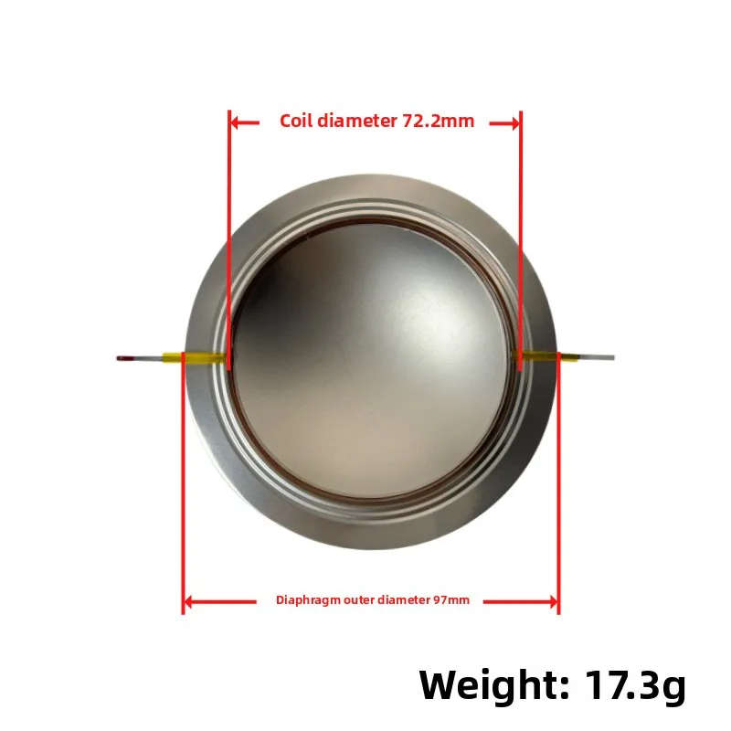 VYOPBC High Pitch Titanium Diafragma Tweeter 34.4 38.5 44.4 51.2 72.2 74.5mm Luidsprekeronderdelen 10 STUKS/SET