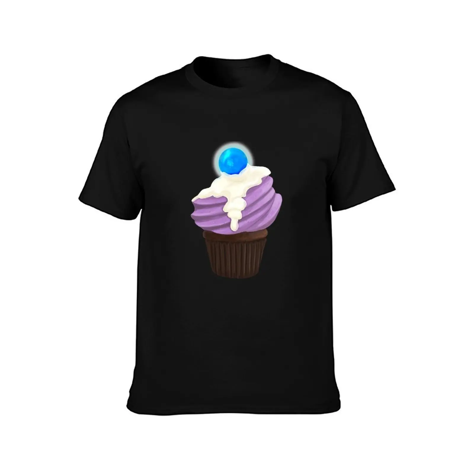 Cupcake T-Shirt, Summer Casual Cotton Tee, Oversized Streetwear Tops, Vintage Graphic Print, Loose Fit Short Sleeve, 100% Cotton