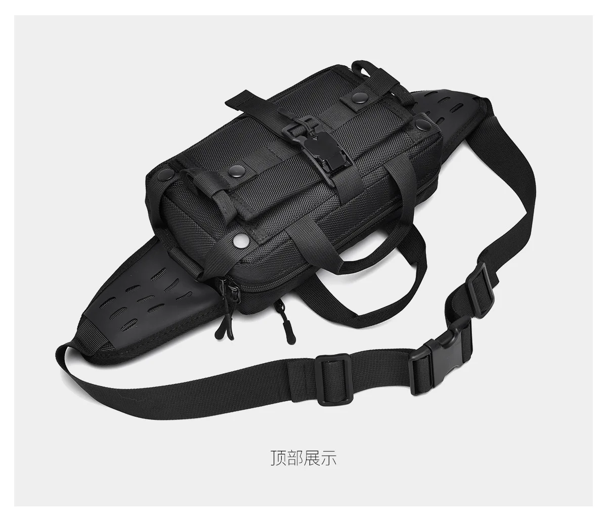New Men's Sports Waist Bag Trendy Brand Waterproof Mobile Phone Outdoor Tactical Crossbody Chest Bag Breathable, Wear-resistant