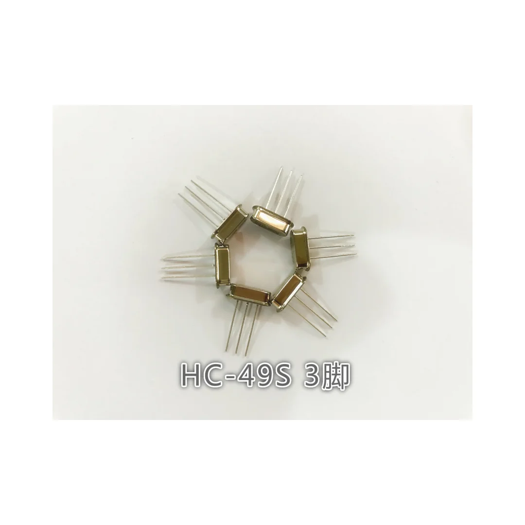 100PCS/New genuine goods 49S 3P In-line Passive Crystal Oscillator DIP-3 8M 8MHZ 8.000MHZ Tripod Resonator