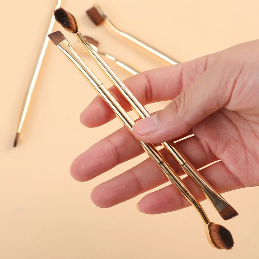 3Pcs Dual-ended Makeup Brush Concealer Brush Blade Eyebrow Eyeliner Makeup Brush Face Foundation Blending Beauty Make Up Tools