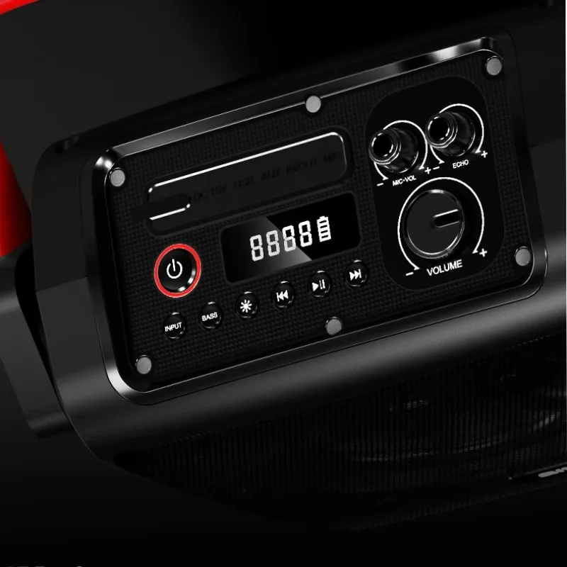 Simple Yet Elegant Design Portable Wireless Hi-fi Full Range Speaker With Microphone For Outdoor Party Camp