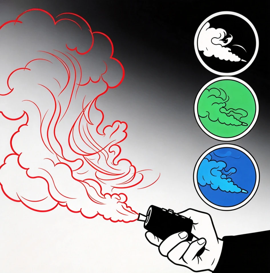 4 Color Remote Control Smoke Device Magic Trick Color Changing Smoke Wrist Strap Stage Magic Visual Effect Gimmick for Magicians