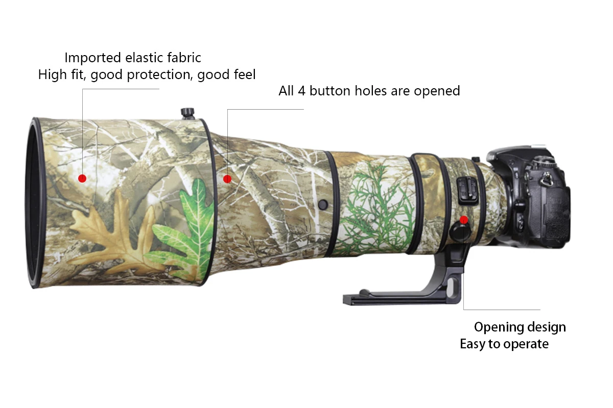 CHASING BIRDS camouflage lens coat for NIKON AF-S 400mm F2.8 E FL ED VR elastic waterproof and rainproof lens protective cover