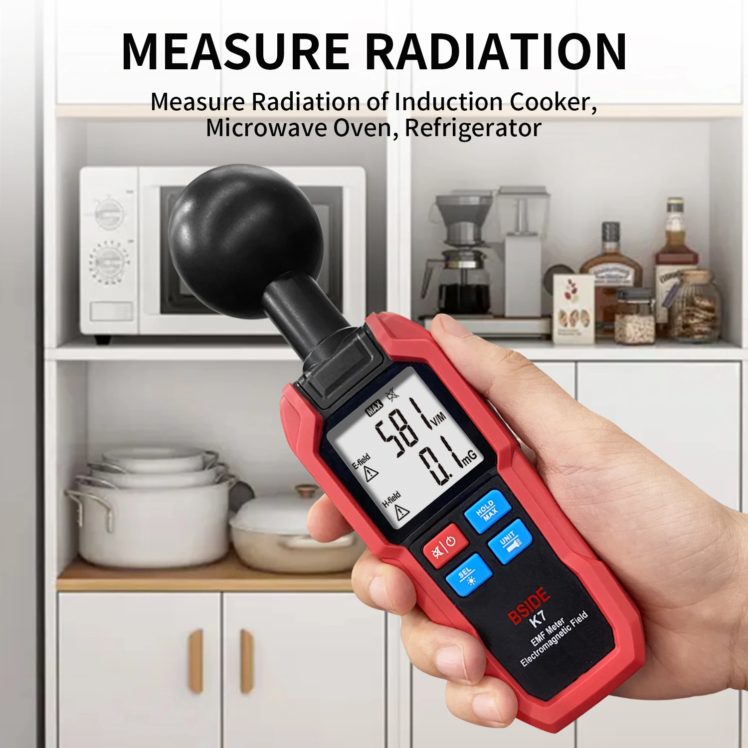 Handheld EMF Meter Electromagnetic Field Radiation Detector Radio Frequency Field Tester Portable Counter Emission Dosimeter K7