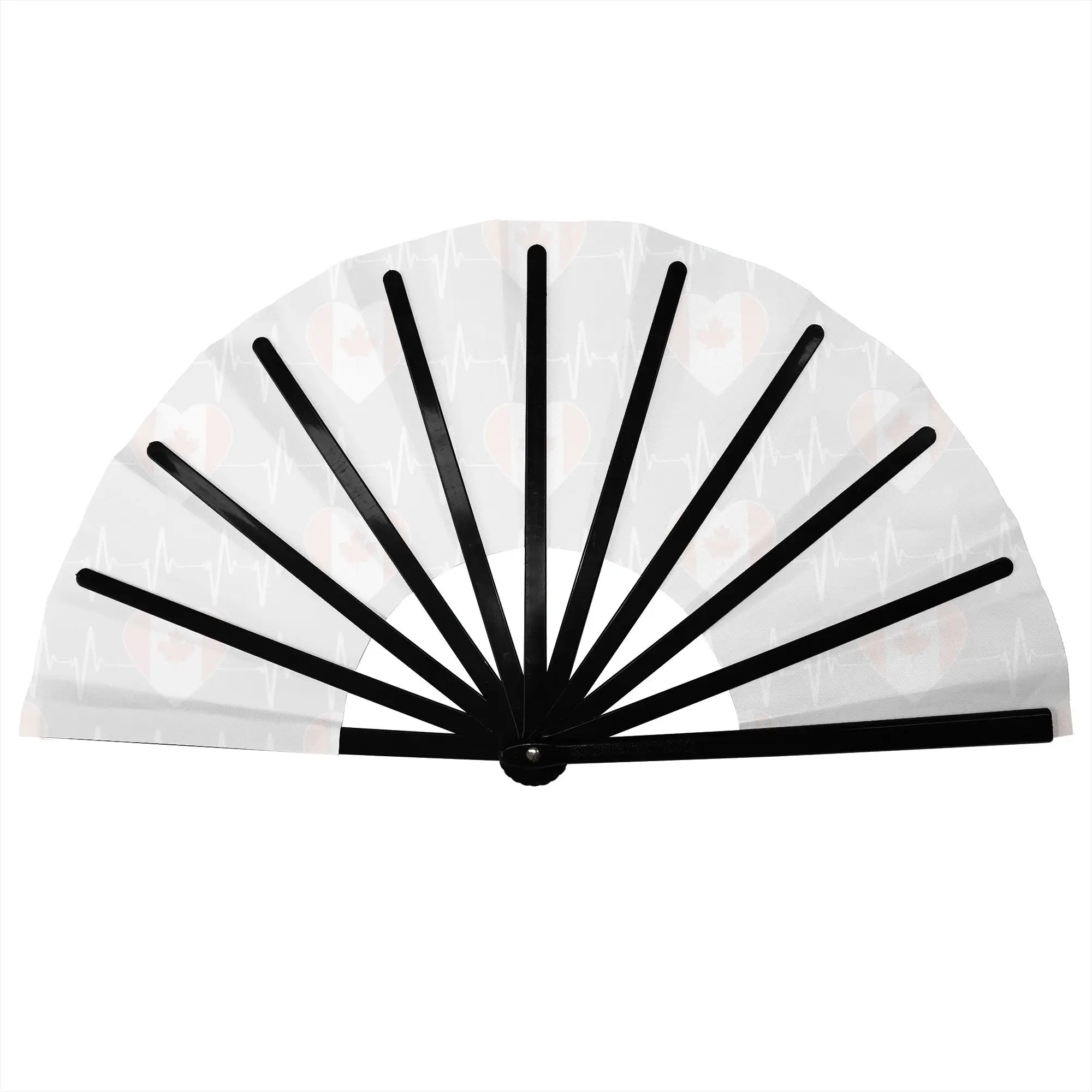 Heartbeat I Love Canada Country Flag HeartCanadian Flag Printed Polyester Fan Trendy For Wedding Party Gift