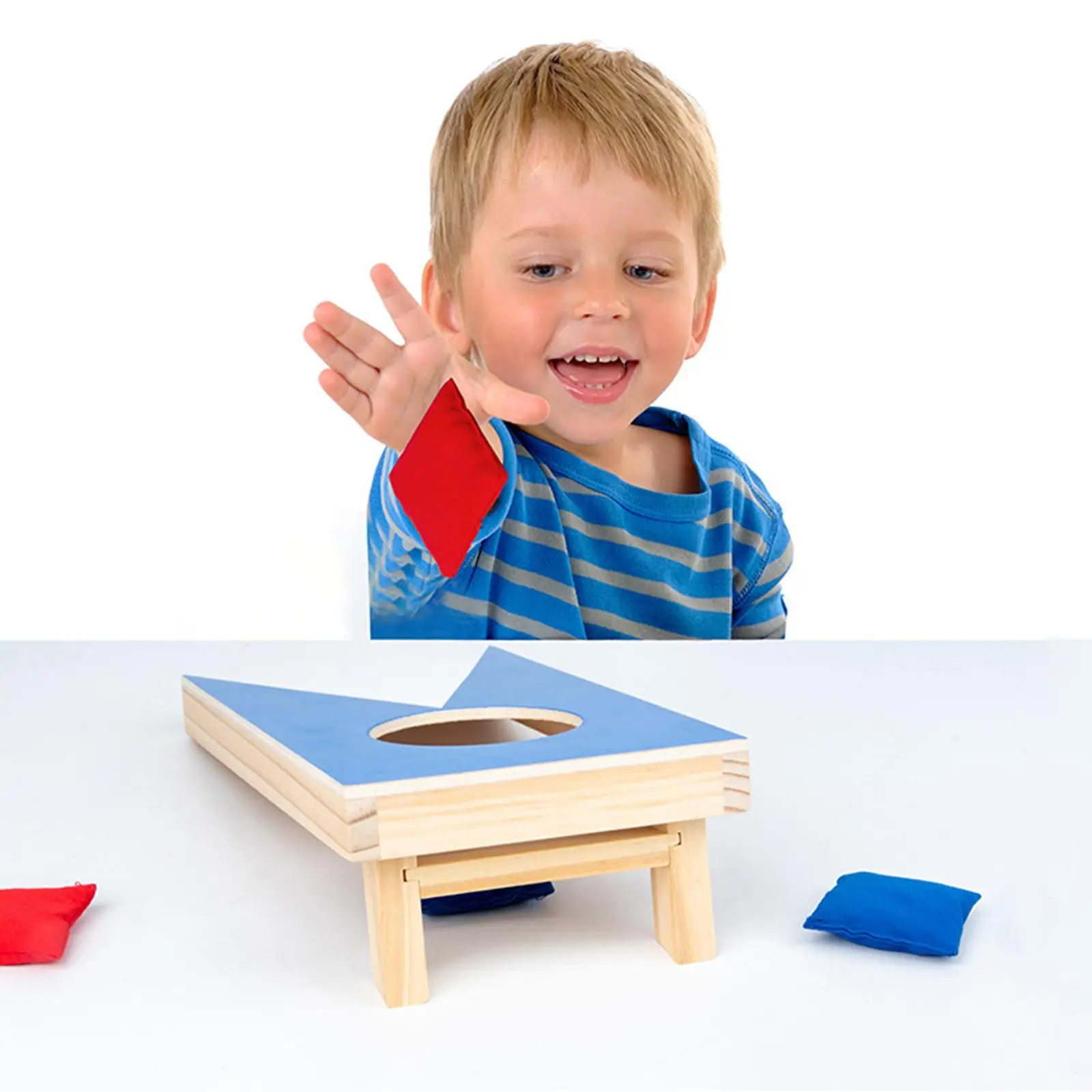 Cornhole Board Sandbag Throw Game with Throwing Sandbag Toys, for Family Boys