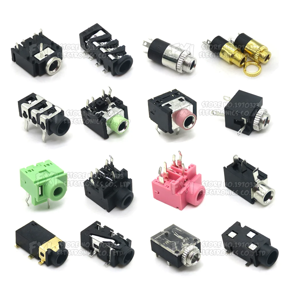 10PCS/lot Headphone jack 3.5mm PJ PJ313 PJ320 PJ326 PJ327 PJ358 PJ392 PJ342 Audio and video female dual channel stereo jack