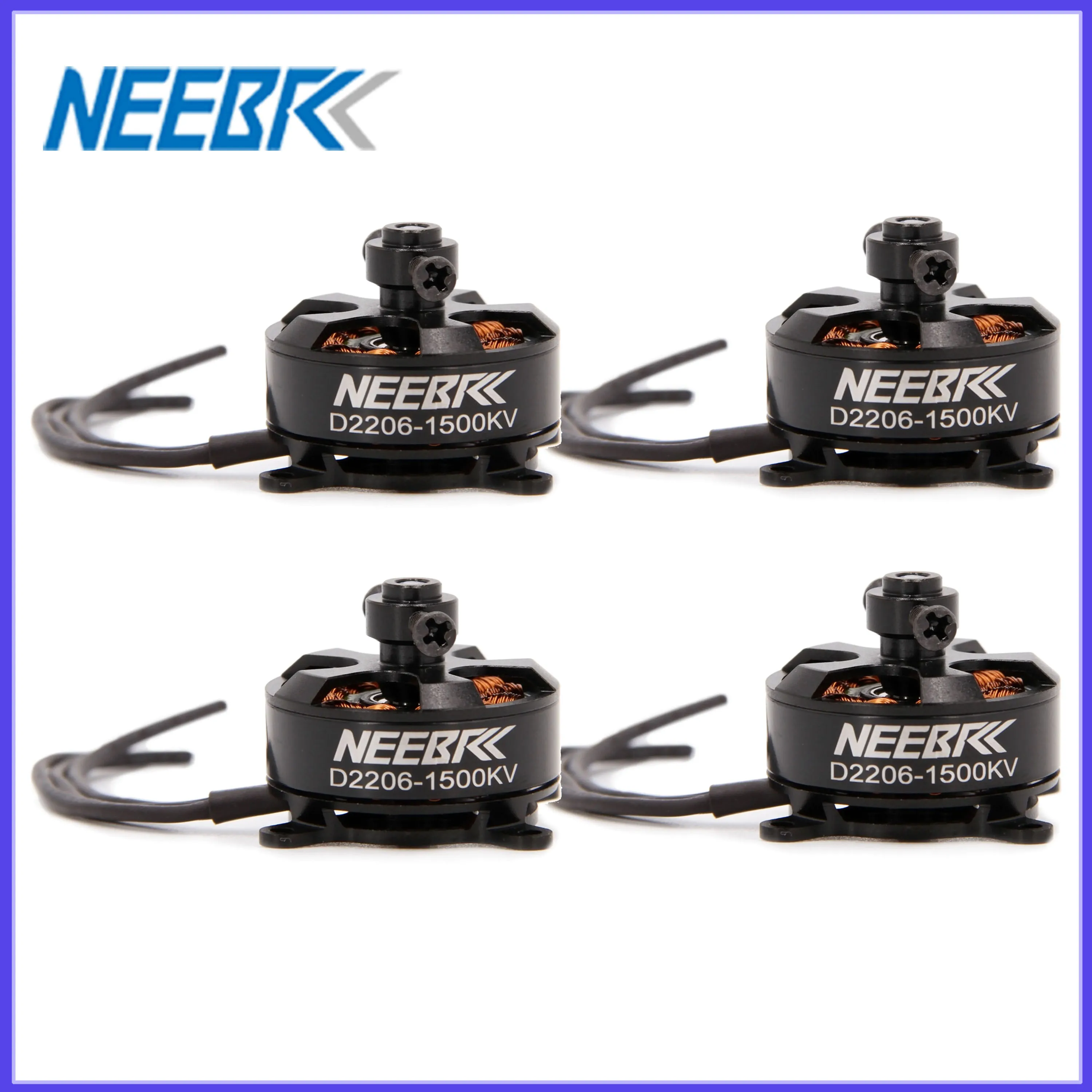 4PCS NEEBRC D2206 1500KV 2-3S Brushless Motor for RC Model FPV Fixed Wing Drone Airplane Aircraft Quadcopter Multicopter UAV