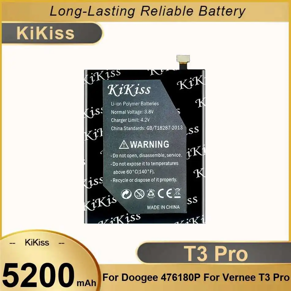 

Fast Charging For Doogee 476180P Vernee T3 Pro Mobile Phone Battery 5200Mah Reliable Replacement