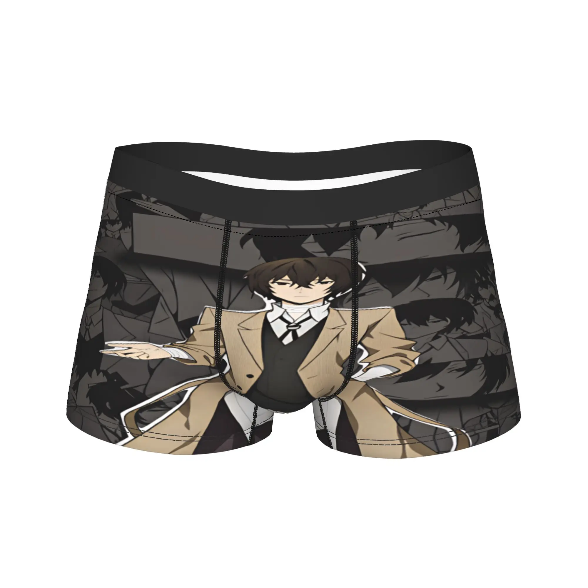 Dazai Boxer Shorts  Bungos StrayDogs 3D Pouch Underwear Trenky Custom DIY Shorts Briefs Classic Man Underpants Big Size