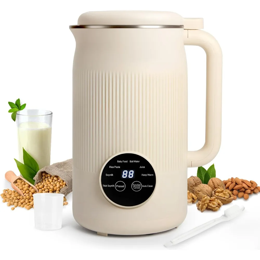 

8 in 1 Nut Milk Maker Blender, 40OZ Homemade Almond, Soy, Oat, Coconut, Yogurt and Non Dairy Beverages, Automatic Soybean Blende