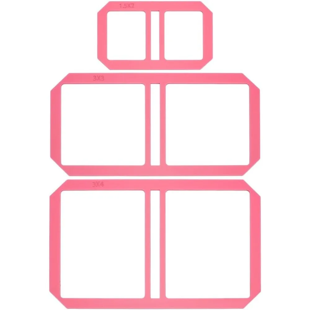 

3Pcs Mini Pink Bookbinding Tool Acrylic Sticky Notes Bookbinder Guide Stencil Template Bookbinding Ruler making kit