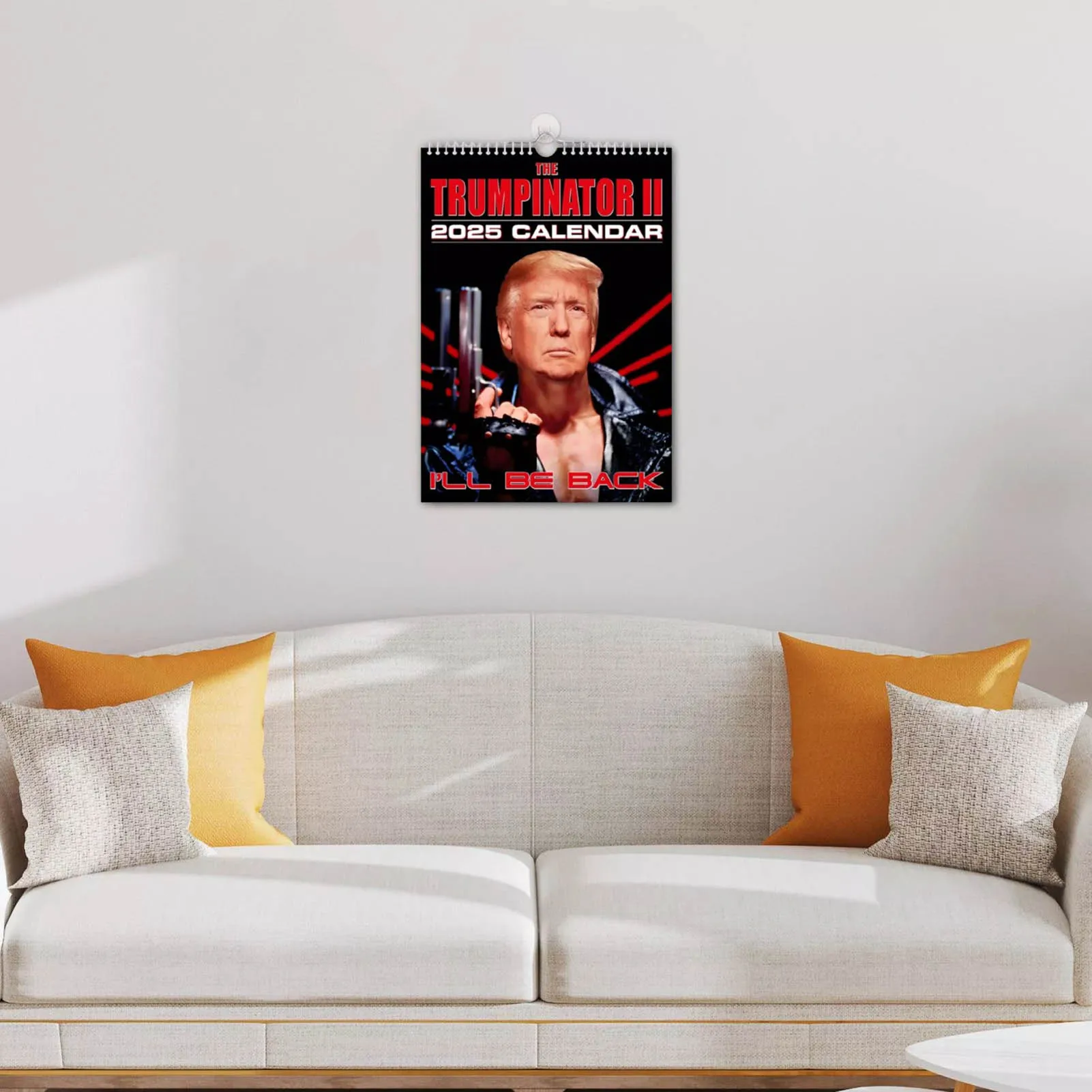 2025 Funny Trumpinator Wall Calendar Prank Mugshot Hanging Calendar Monthly Planner Calendar For Trump Supporter