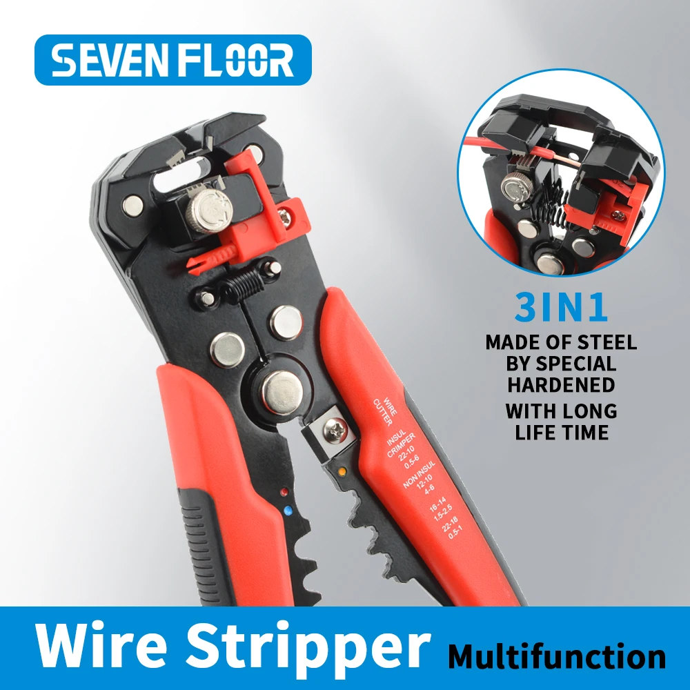 Professional Electrician Wire Tool Cable Wire Stripper Cutter Crimper Automatic Crimping Stripping Plier