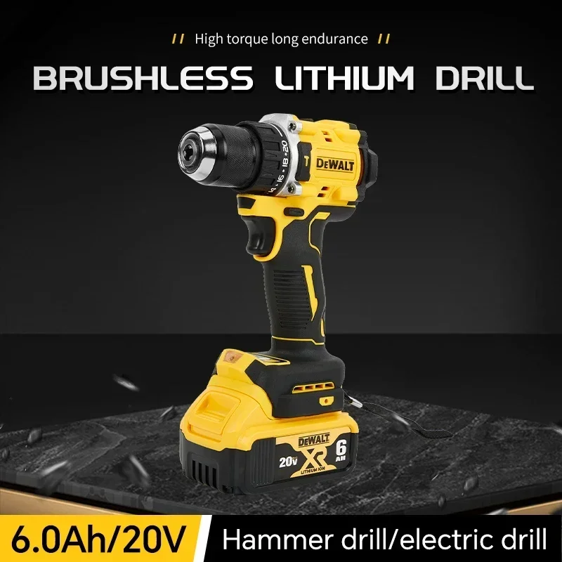 DEWALT DCD805 20V MAX سائق مثقاب مطرقي لاسلكي: 1/2 بوصة تشاك، أداة عارية للطاقة القابلة لإعادة الشحن، مجموعة مثقاب كهربائي متعددة الاستخدامات