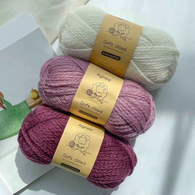 1pc=50g 115M Agnes shike hand-knitted thread alpaca wool chain thread super light needle coat thread languid wool thread