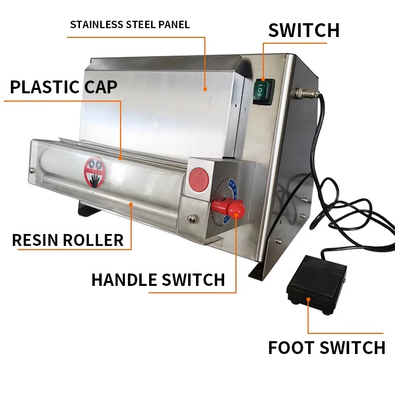 DR-5V/6V elektryczna maszyna do cięcia wałek do pizzy wisząca na ścianie nadaje się do urządzeń do pizzy z makaronem w domu