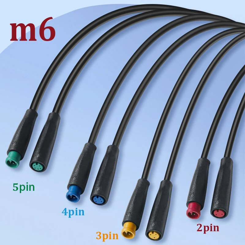 M6 Waterproof Cable, 2P 3P 4P 5-Core Aviation Connector, Male/Female LED Light Electric Vehicle Plug Waterproof Joint