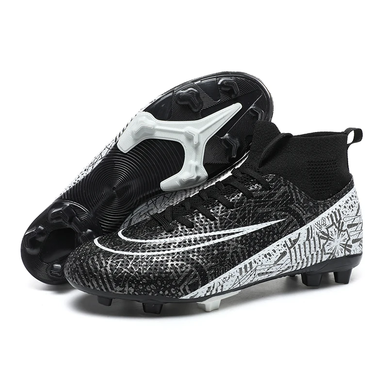 Size 35-45 Men Boys Soccer Shoes Football Boots High Ankle Kids Cleats Training Sport Sneakers Football Shoes