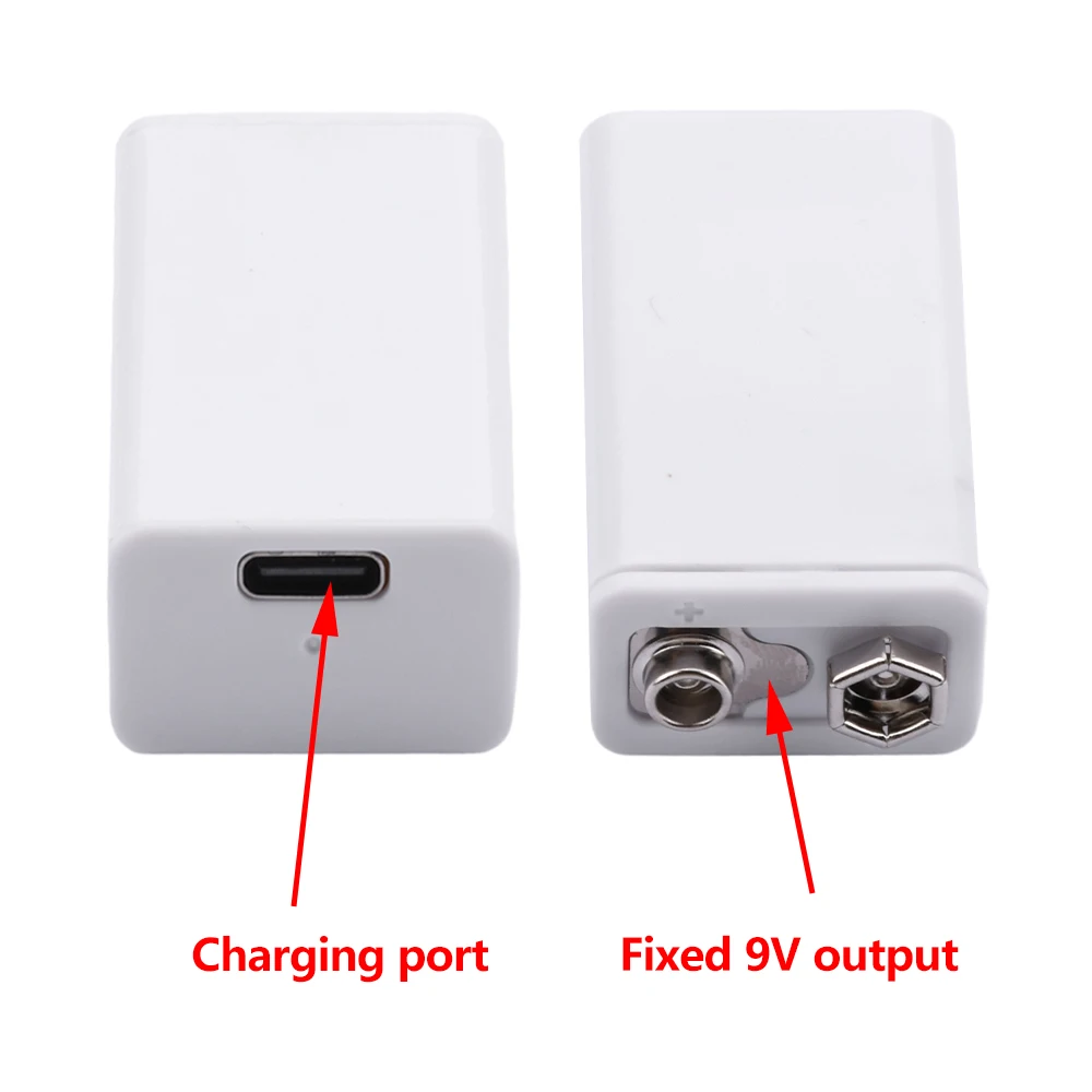 USB 9V Rechargeable Battery Charger 6F22 Li-ion Battery 800mAh/1200mAh Suitable for Multimeter Microphone Instrumentation