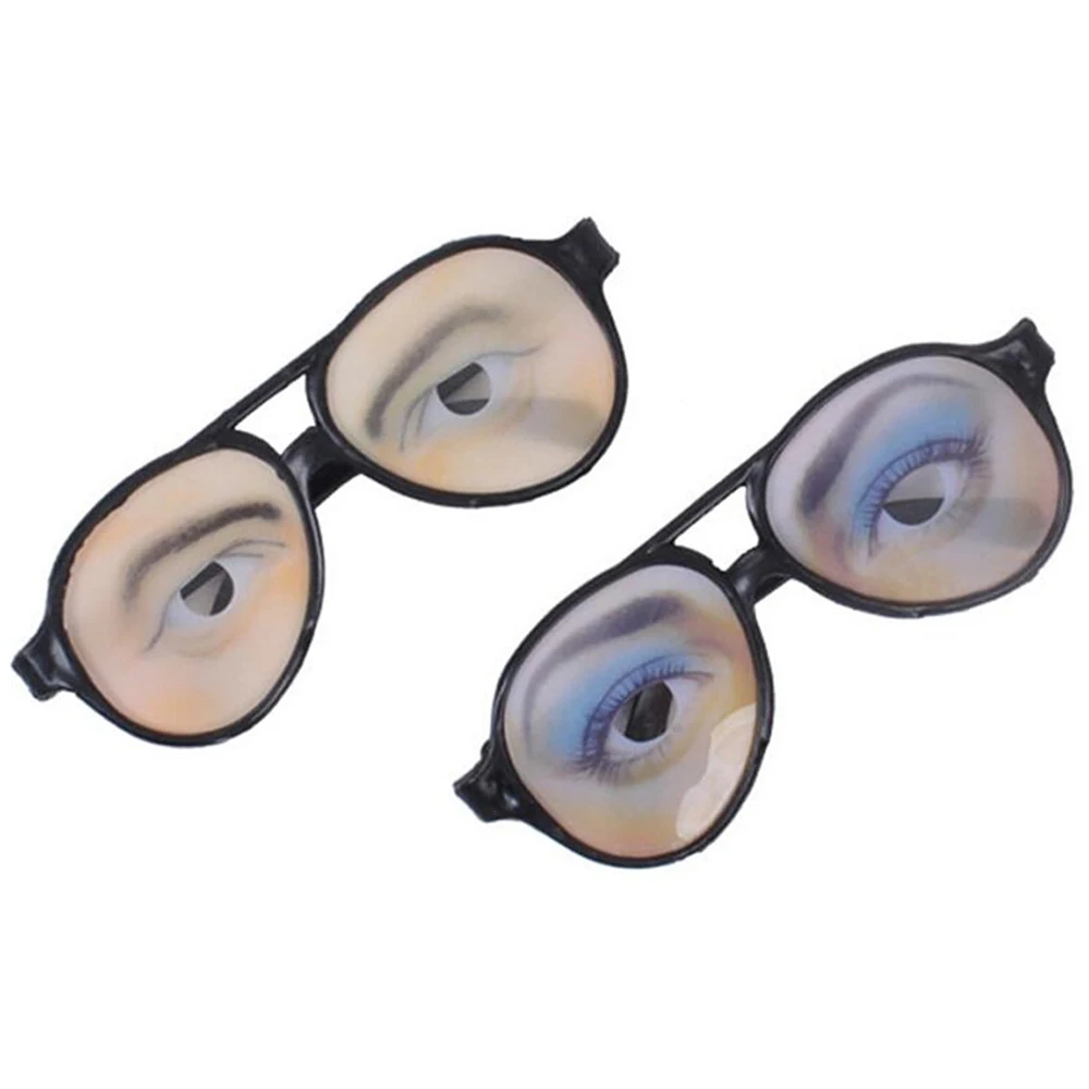 Lunettes drôles de blague de jouet de cadre noir, jouet de fête d'Halloween, fausses lunettes