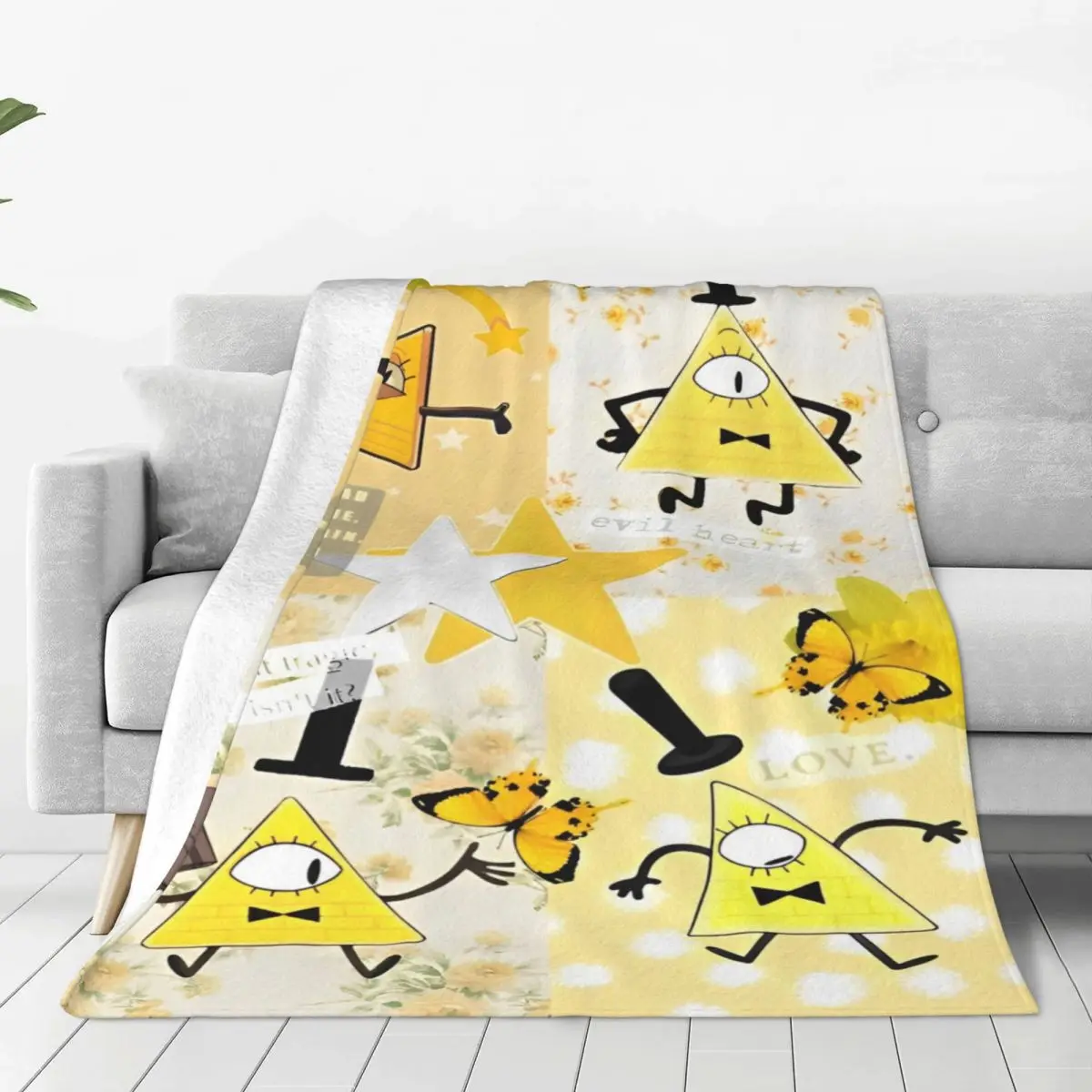 Warm Soft Blankets Travel Gravity Falls Throw Blanket Flannel Bedspread For Bedroom Novelty Sofa Bed Cover