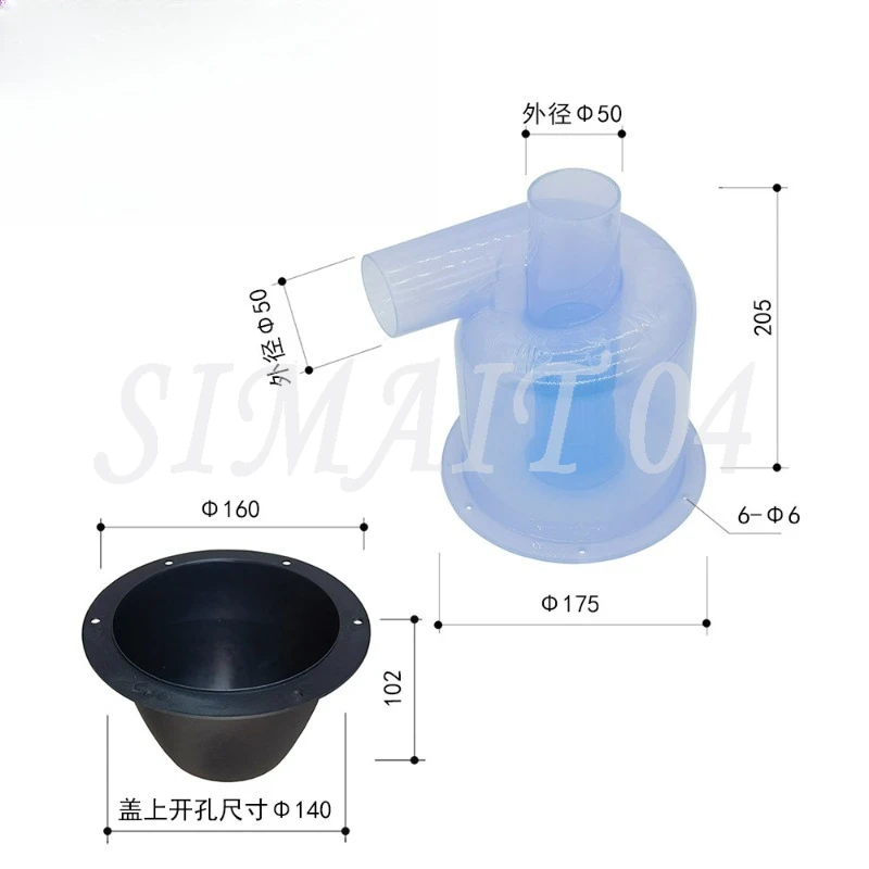 Transparent High Efficiency Cyclone Dust Collector 50T10 Series Suitable for Dust Collection Everywhere
