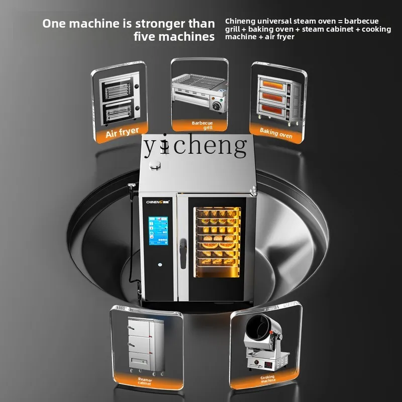 ZZ universele stoomoven commerciële multifunctionele oven met grote capaciteit, elektrische oven, automatische stoom- en bakmachine
