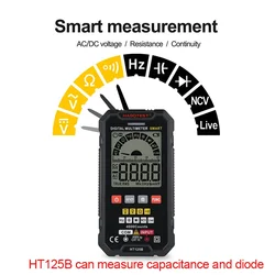 Automatic Multimetro HT125A/HT125B Digital Multimeter AC DC 600V Voltage 4000 Counts Professional Multimeter Tester Wiring Check